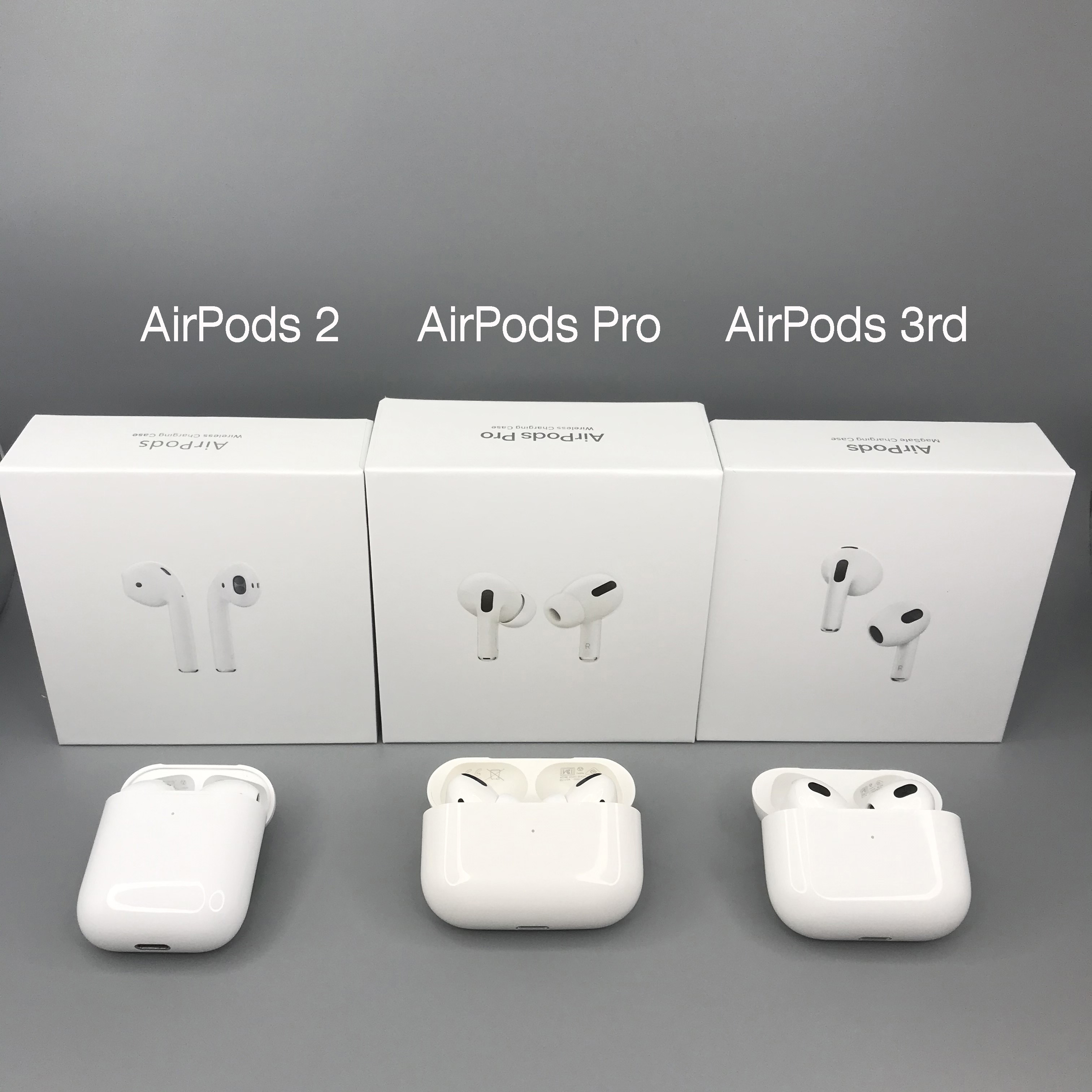 

AirPods 3 Pro Wireless Earphones Air Gen 3 Pods AP3 AP2 Bluetooth Headphones H1 Chip Metal Rename Valid Serial Number for GPS, White