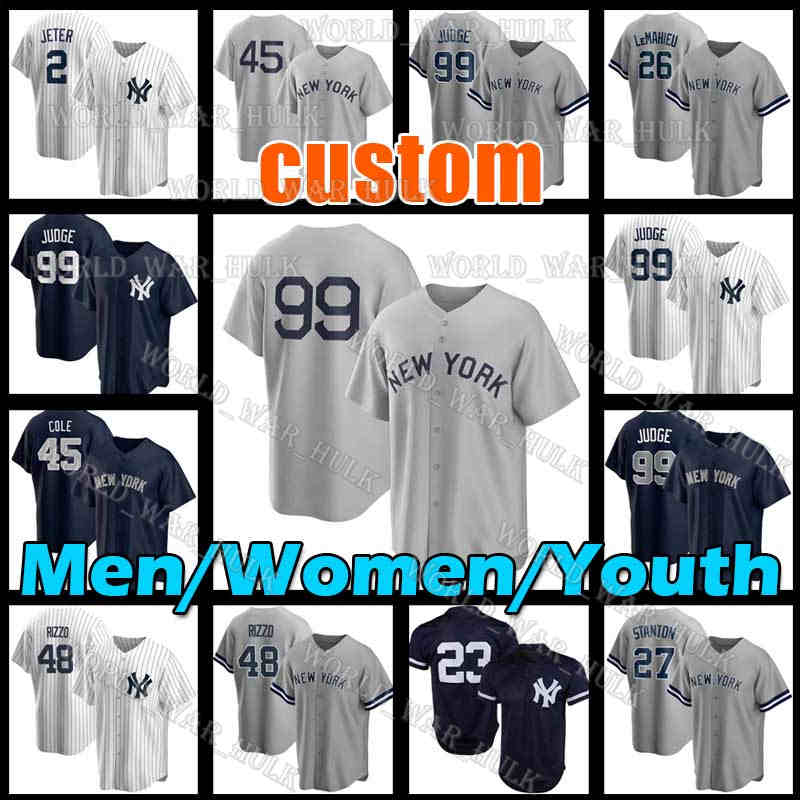 

99 Aaron Judge Jersey 2 Derek Jeter Baseball Giancarlo Stanton Don Mattingly New''York''Gerrit Cole DJ LeMahieu Yankees Anthony Rizzo Joey Gallo Aroldis Chapman, Women custom new coolbase(y j-no name)