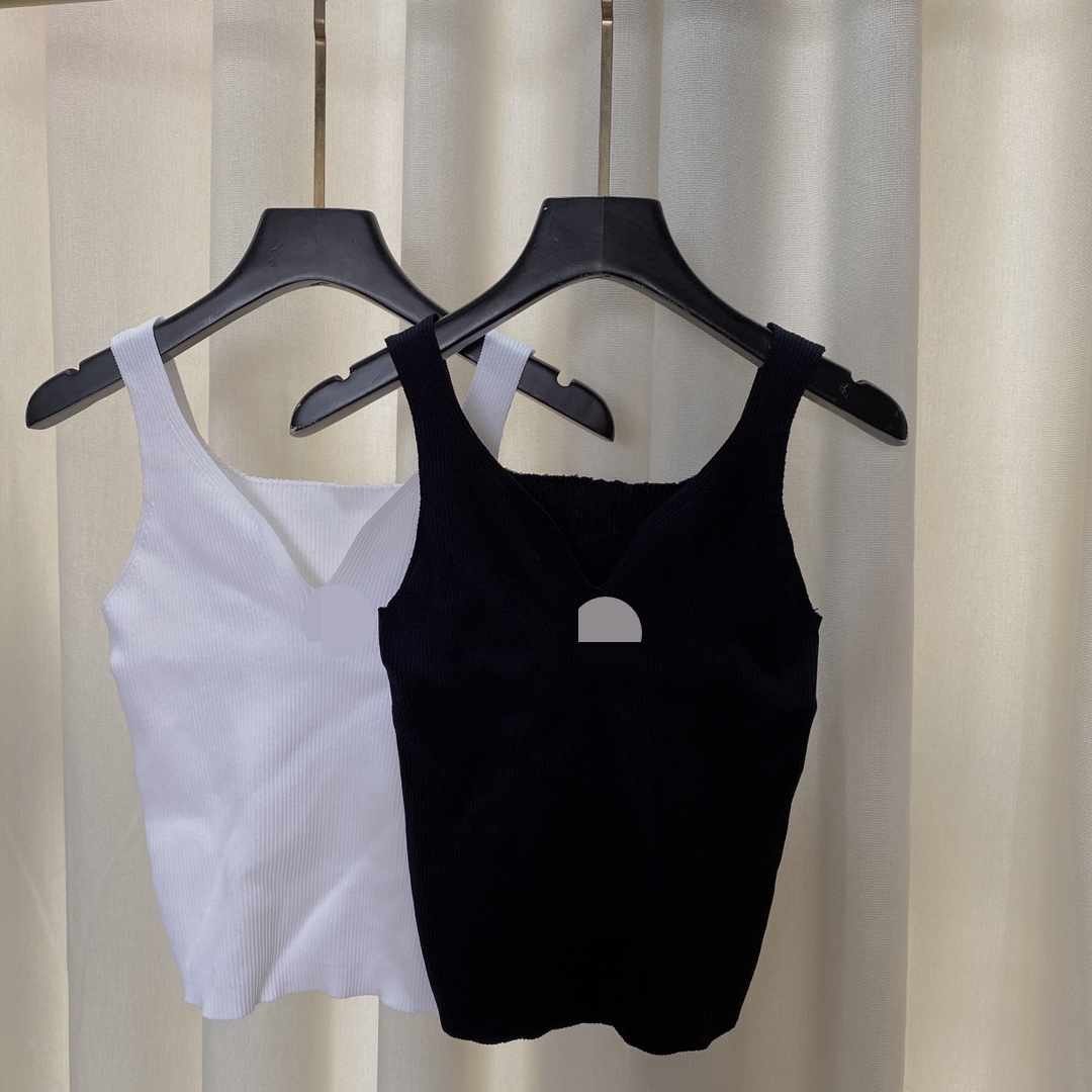 

325 2022 Spring Summer Brand Same Style Sweaters High Quality Spaghetti Strap Sleeveless Print Women Clothes Sweater Sc, White