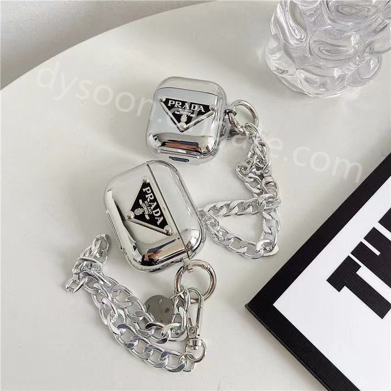 Dupe Pra-da Air pods Case Cables Bracelet/Necklace 2 Styles Earphone Cover With Opp bag-image-754465845