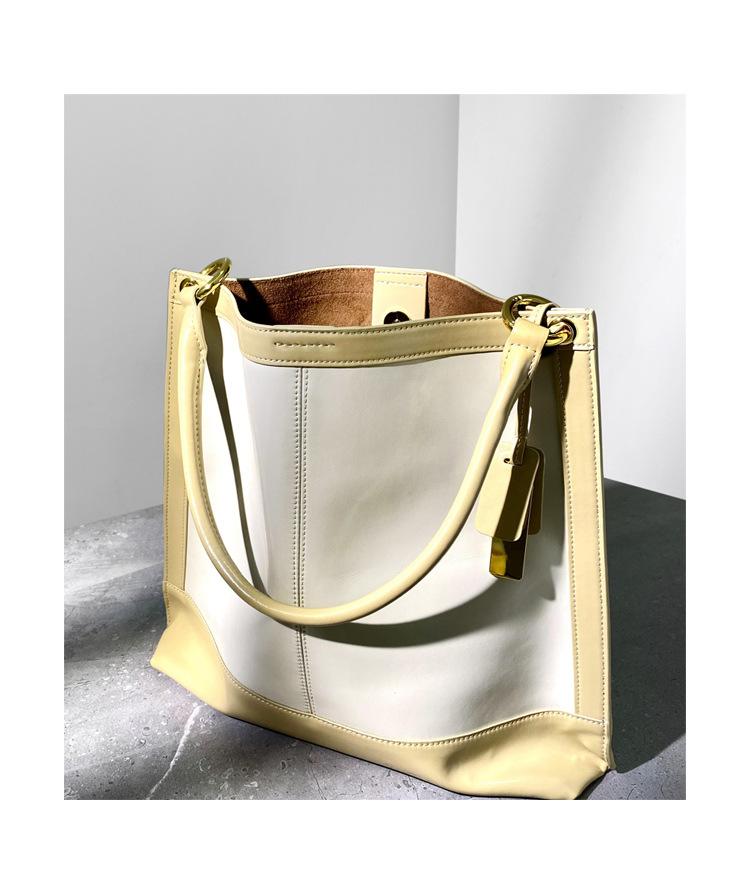 

Evening Bags Fashion Genuine Leather Bucket Bag High Quality Women Shoulder Sac A Main Femme, Grey