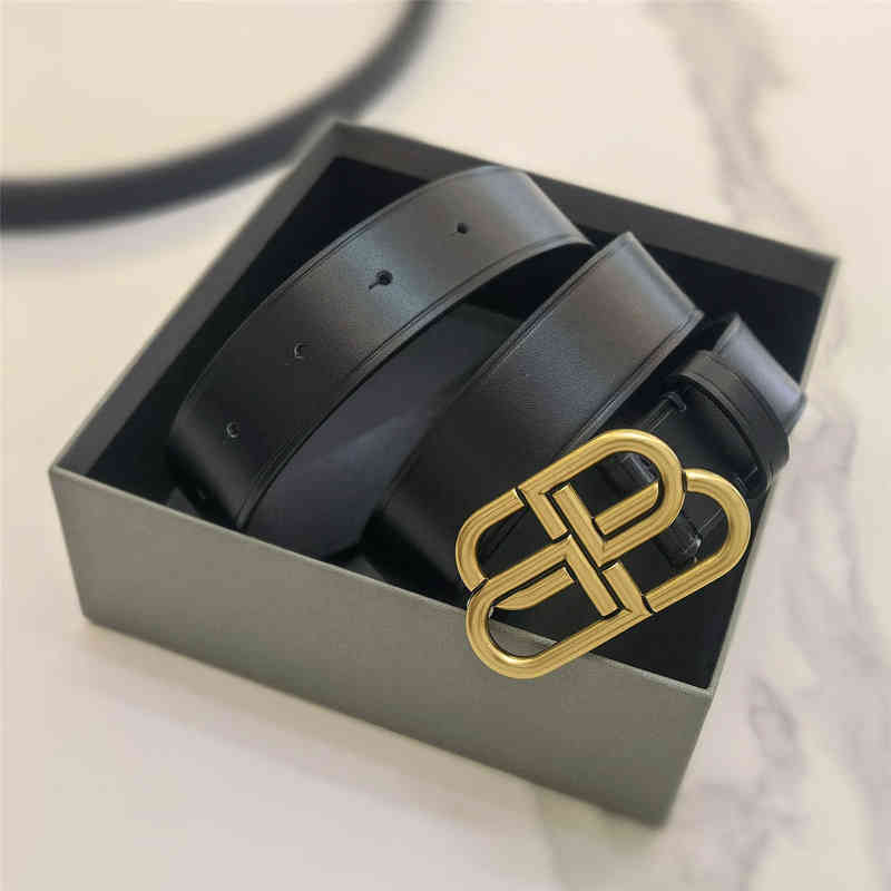 

Balencigas belts Net popular trend niche retro BB letter copper buckle men's leather belt men's and women's same style isn style pants belt, Black