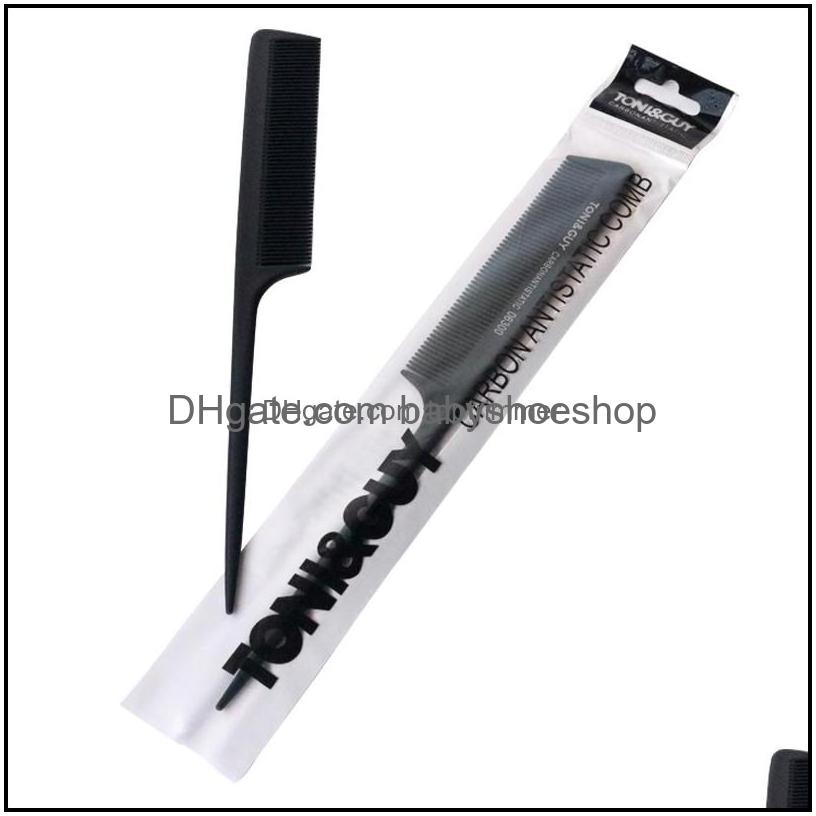 

Factory Wholesale Professional Hair Styling Combs Hairdressing Salon Plastic Barbers Brush Black Set For Hairdressers Drop Delivery 2021 Too