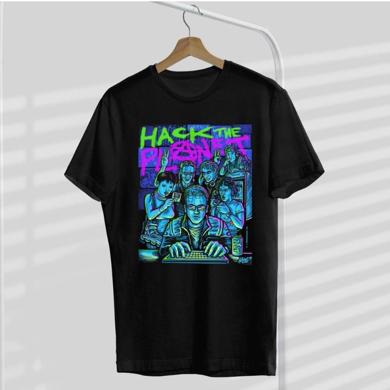 

Men' T-Shirts Hack The Planet T Shirt Hackers 1995, Men-darkpurple