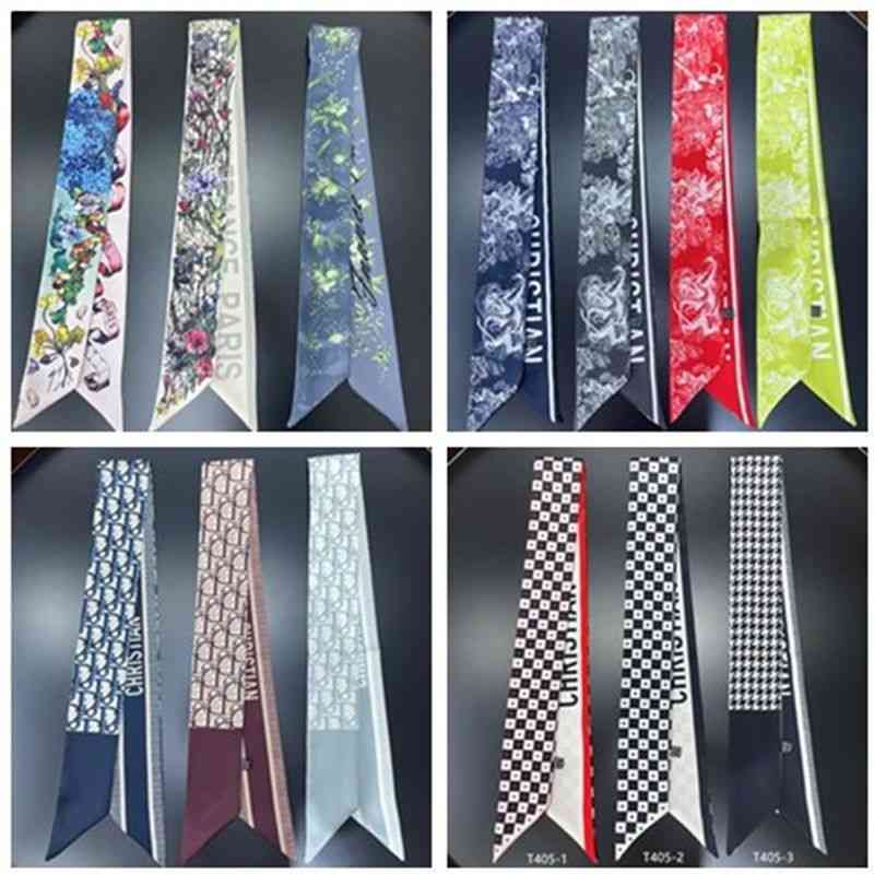 Designer Silk Head Scarf d Letter New Ins Silk Womens French Retro Scarf Long Strip Multifunctional Decorative Streamer Hair Ribbon Woman Mens