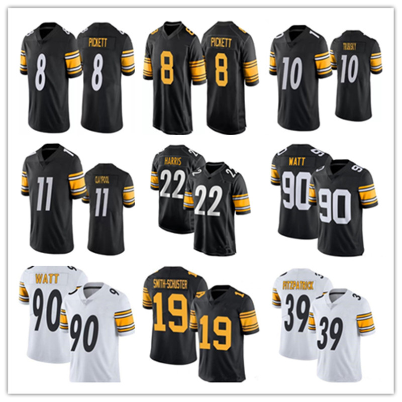 

22 Najee Harris Kenny Pickett TJ Watt Football Jerseys Mitchell Trubisky Ben Roethlisberger Troy Polamalu Minkah Fitzpatrick Devin Bush Pat Freiermuth Johnson 5XL, 2022
