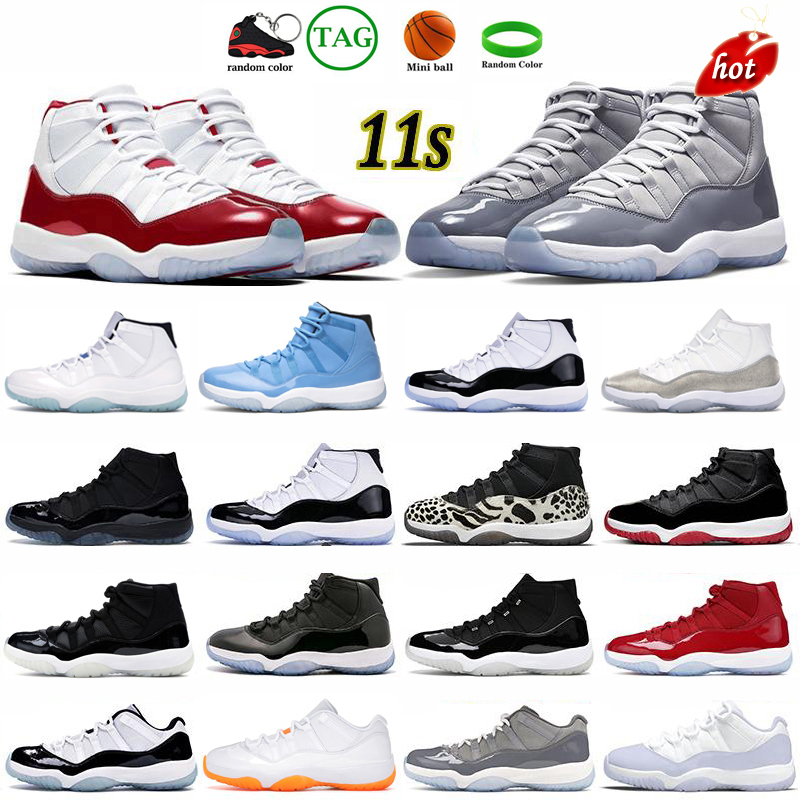 

TOP Men Women Basketball Shoes 11 11s Jumpman Mens Sneakers Cool Grey Cherry Red Pantone Pure Violet Cap and Gown Womens Trainers Sports Eur, Sku_1 cherry