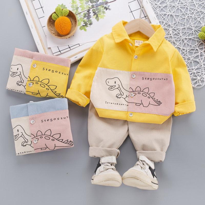 

Clothing Sets Children Autumn Clothes Fashion Baby Boy Girl Cartoon Shirt Suit Pants 2Pcs/sets Out Kid Cotton Toddler Casual Tracksuit SetCl, Jh s jianlong blue