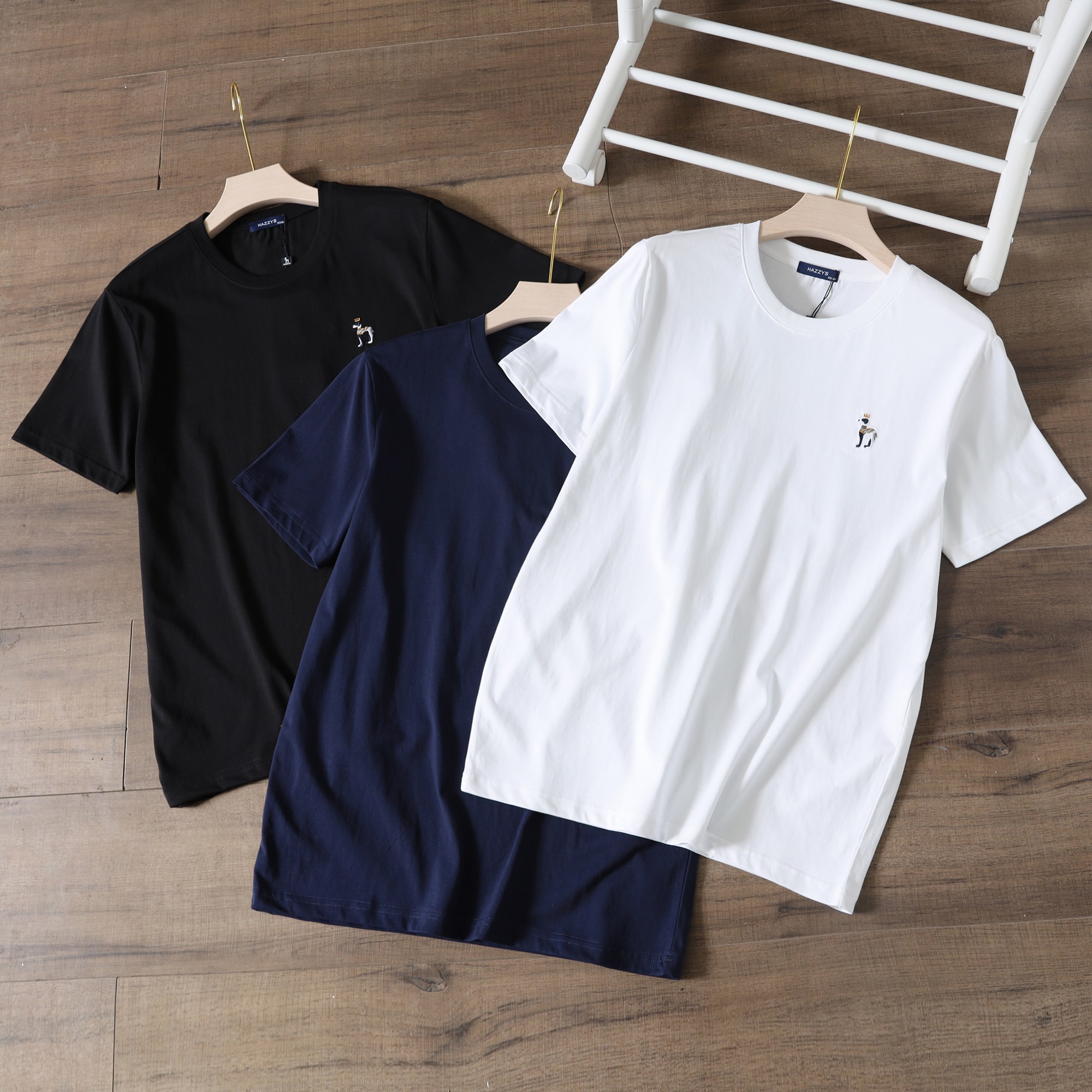 

Women men t shirt summer cotton heavy shirts embroidery garland half-sleeved hazzys short-sleeved T-shirt size -2xl, I need see other product