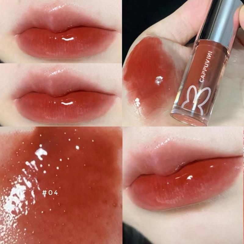 

Lip Gloss Pink Tube Glossy Glaze Waterproof Transparent Lipstick Moisturizing Oil Sexy Red Tint MakeupLip, 07