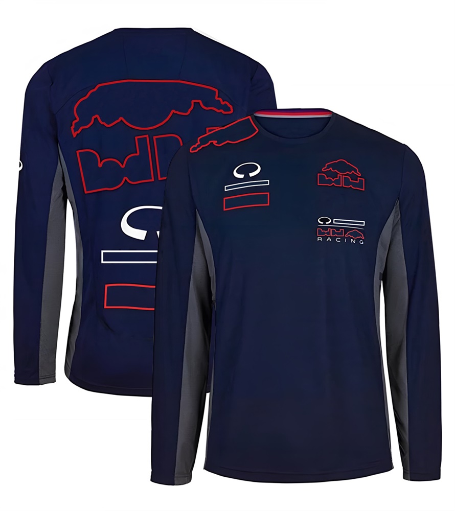 

2022 summer formula one racing suit long sleeve t-shirt f1 team clothing polyester quick-drying material