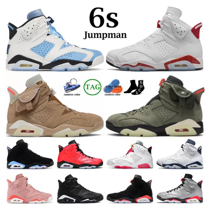 

UNC 6 6s Retro 2022 Basketball Shoes Red Oreo Bordeaux carmine Cactus british khaki reflect silver Men trainers Mens Outdoor Sports Sneakers 36-47, 17