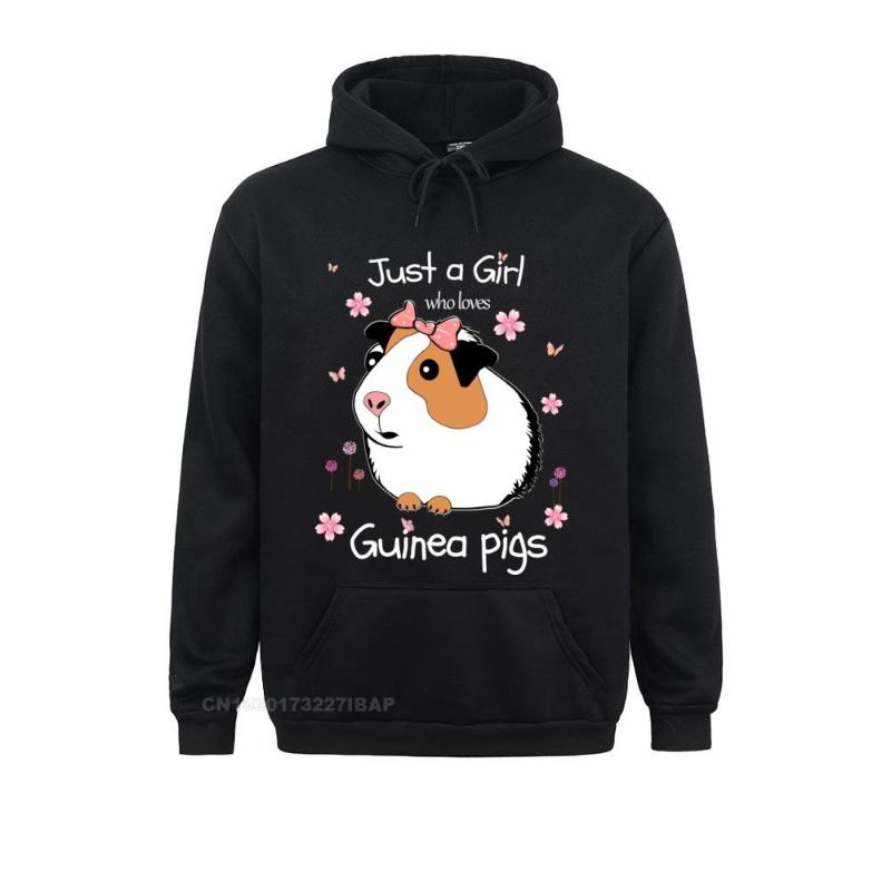 Sweats à capuche pour hommes Just une fille qui aime les cochons de Guinée mignons animaux de compagnie Amourage cadeau à sweat sweat à sweat à v