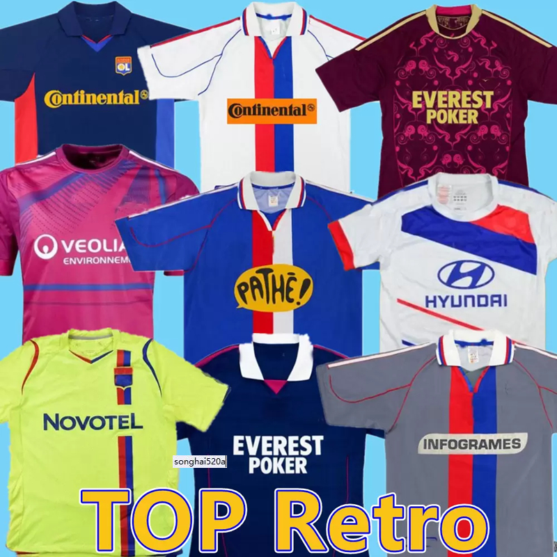 

2000 2001 2002 2008 2009 2010 2011 2012 2013 Lyon retro soccer jersey BENZEMA Lovren Gomis Umtiti JUNINHO vintage classic football shirt, 01-02 home man