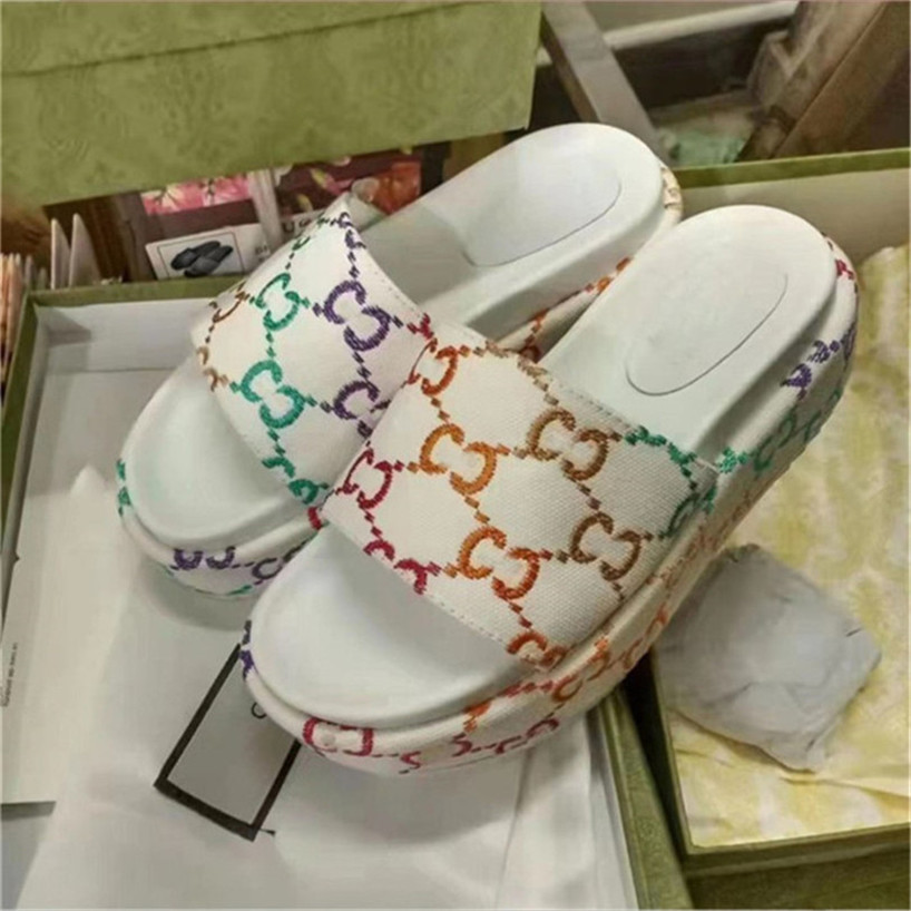 

Women Designer Sandals Summer Wedge High Heel Platform sandal Ladies Slide Slipper Brand Fends Flip Flop Luxury beach Shoes, Split