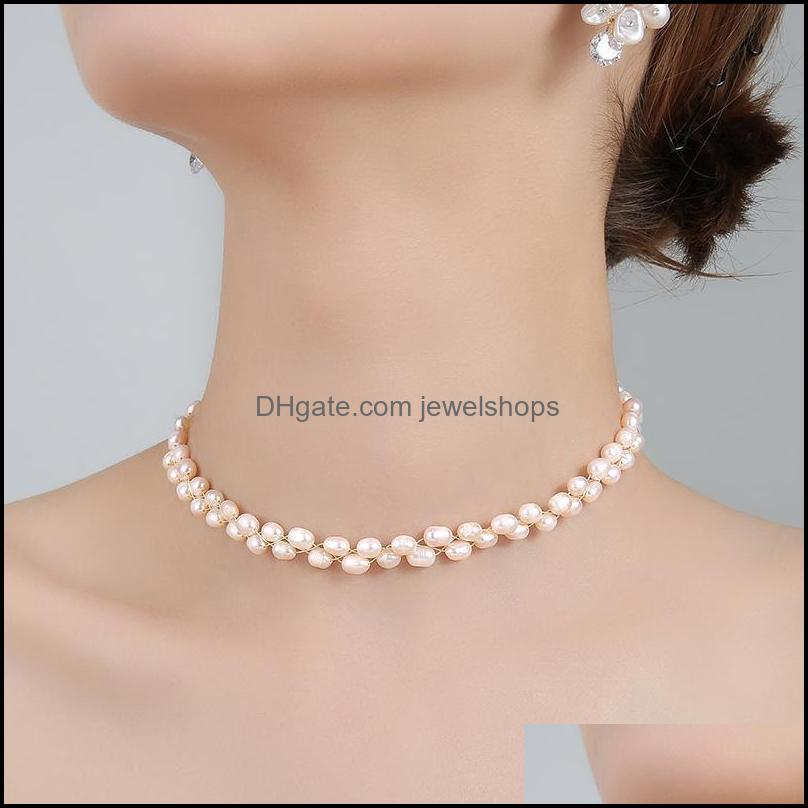 

Chokers Luxury French Natural Freshwater Pearl Necklace For Women Elegant Irregar Pearls Necklaces Wedding Jewelr Jewelshops Dh8Rm