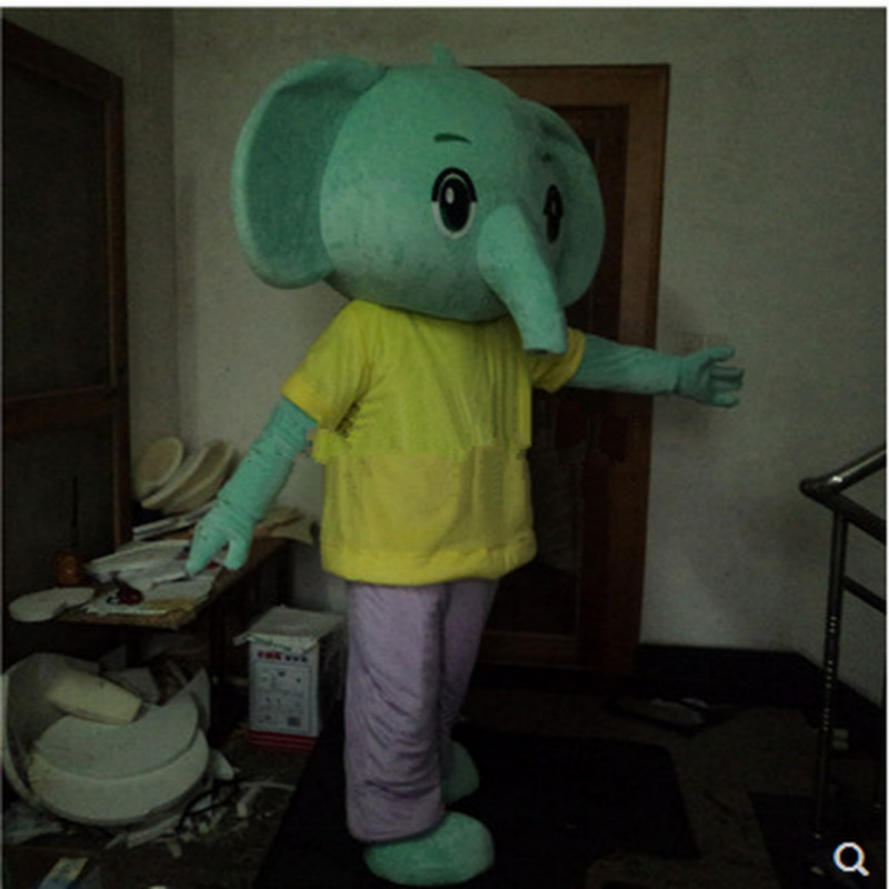 

Mascot doll costume Customized Elephant Mascot Costume Suits Party Game Dress Outfits Clothing Carnival Halloween Xmas Easter Adults Ad, Blue
