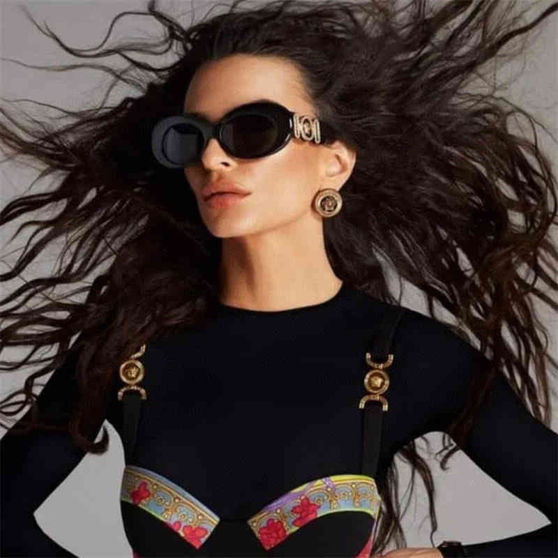 

Sunglasses Wind ins same Medusa head oval frame sunglasses net Red ve4426bu B5AZ