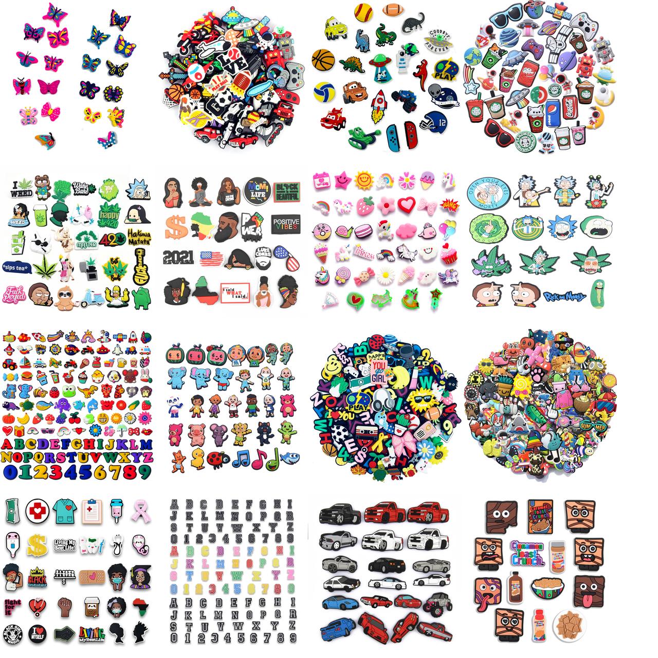 

Charms Pvc Shoe Parts Accessories Cute Decorations Fit Croc Sandals Bracelets Ornaments Gift For Teens Women Men Mix Randomly amQTi