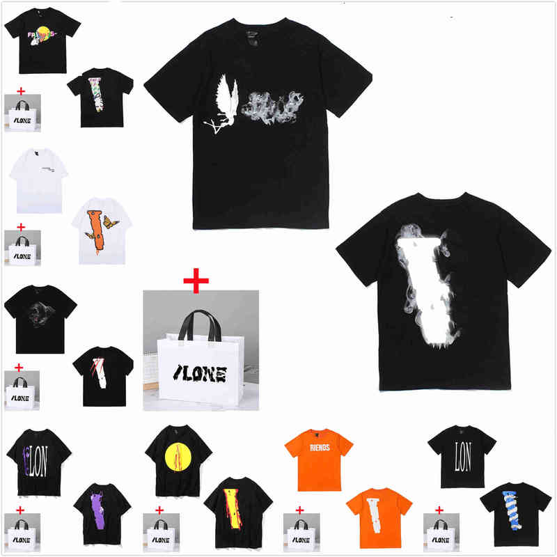 

Men t shirt high-quality Women short sleeves white tide letter print sports casual with label Hip Hop Street Tee Anti-shrink flash, 1 pcs buttons