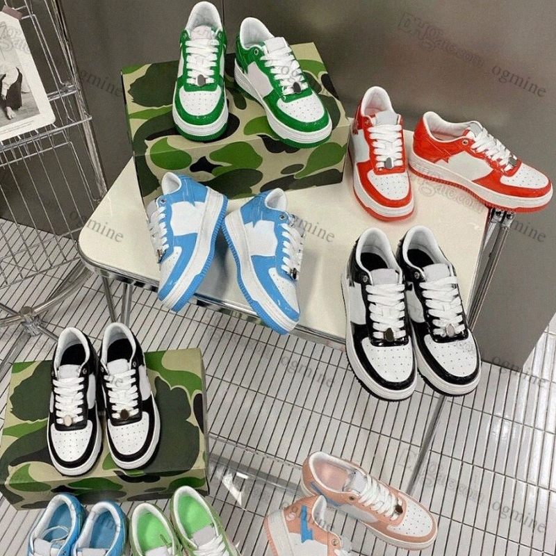 

2022 fashion Casual Shoes Designer mens womens Platform big A BATHING APE camouflage STA MEDICOM TOY CAMO Men lady sneaker KID woman monkey shape bapestas stars bapes 36-45