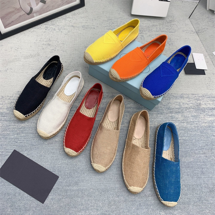

Espadrilles Casual Shoes Women Summer Hand-stitched straw midsole flat Beach Slippers fashion women 2022 Fisherman canvas Shoe size 35-41, 27