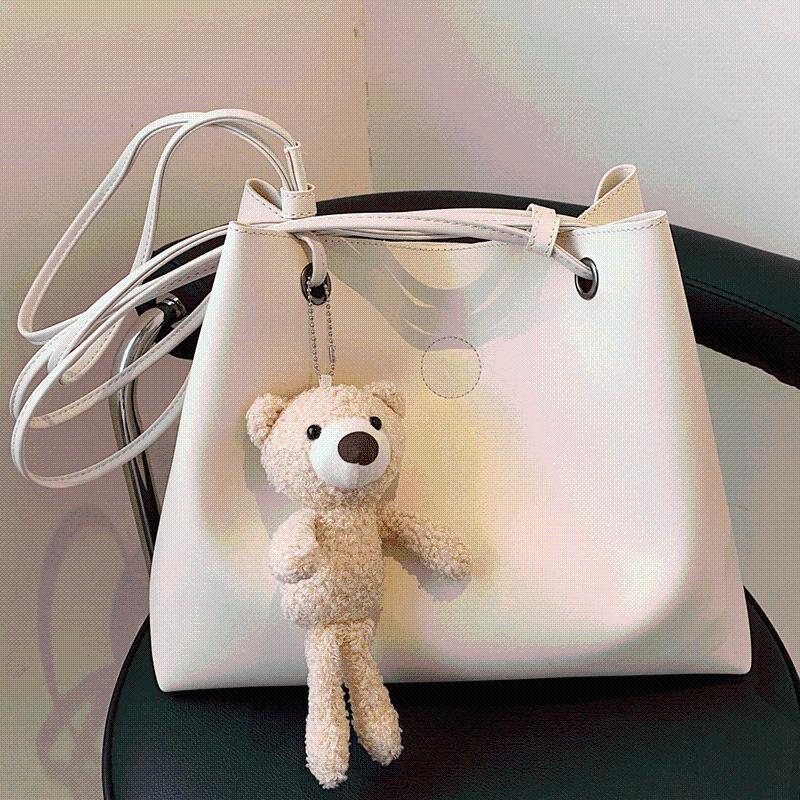 

Evening Bags 2022 Designer Handbags Women Tote Simple Leather Shoulder Bag Female Sac A Main Vintage Large Capacity Set, White