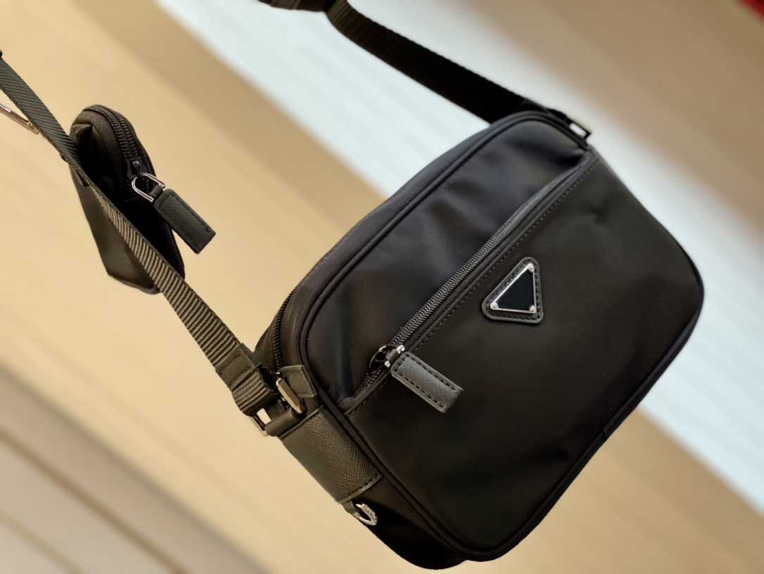 

Men nylon bags waterproof messenger bag black Cross body males waist bag high quality chest pocket mens wallet, Black2