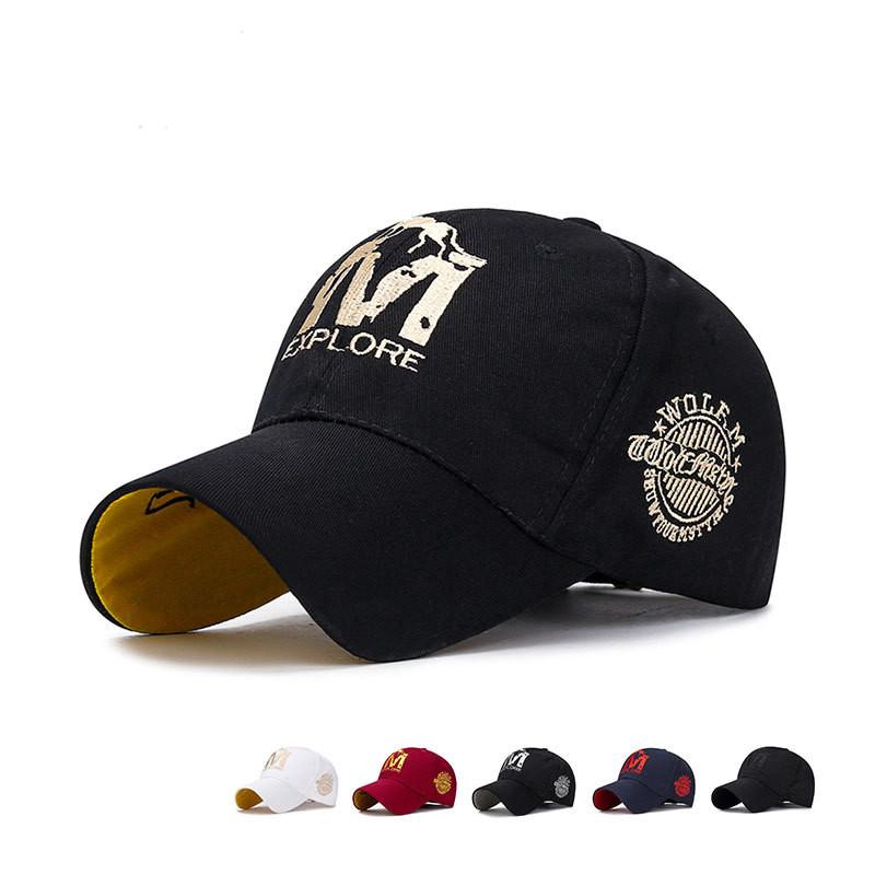 

Ball Caps Men Casual Sport Fashion Sun Hats Women Cotton Wolf Embroidery Baseball Cap Outdoor For WomenBall, Blue