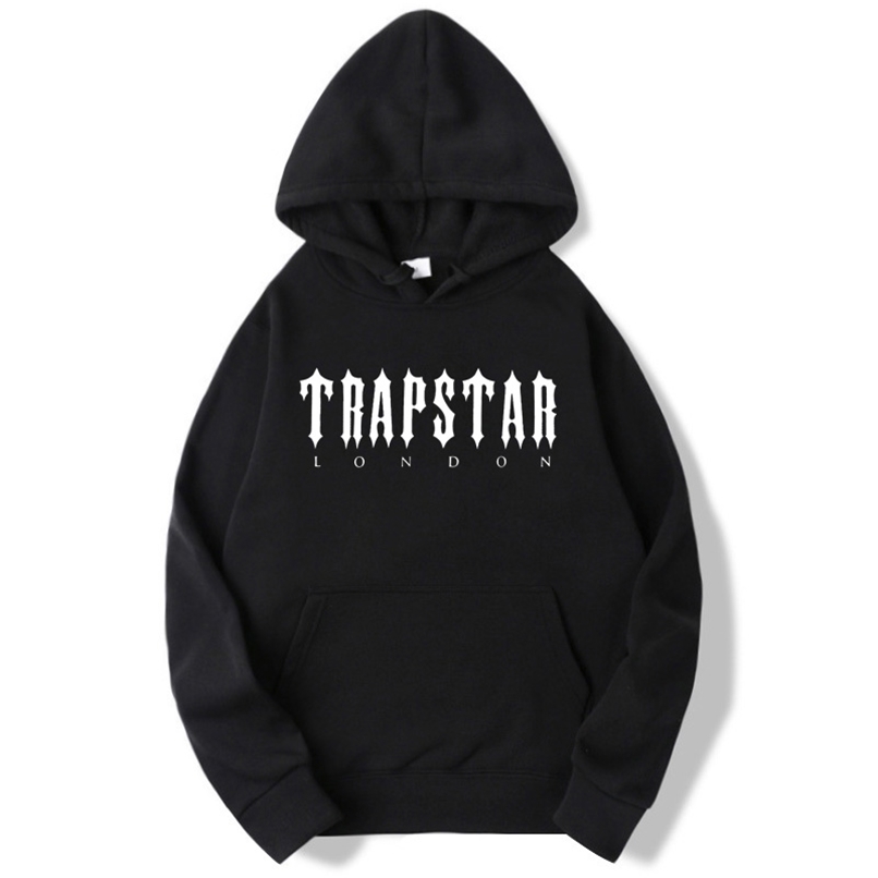 

mens brand hoodies high quality sweatshirts Trapstar London hoodie homme cotton fall winter casual hoody 220810, Black