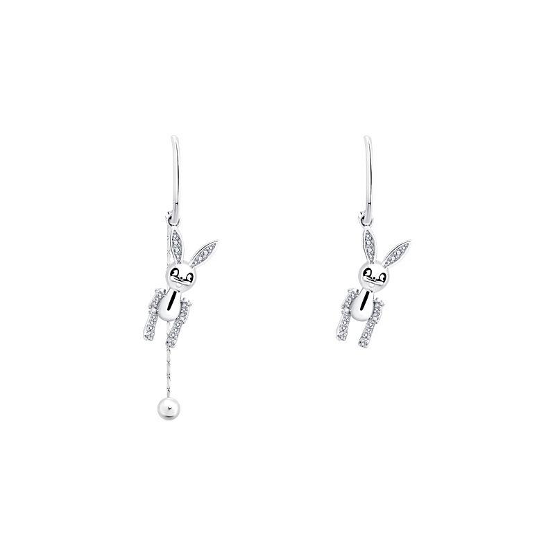 

Dangle & Chandelier Silver Needle Design Asymmetric Mechanical Ear Ring Simple Cold Style Special-Interest Temperament EarringsDangle Dangle