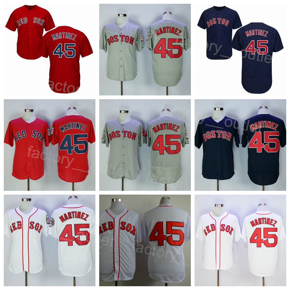 

Retro Vintage Baseball 45 Pedro Martinez Jersey 1914 1936 1939 1967 Throwback Pullover Navy Bue White Red Grey Green Team Color All Stitched Flexbase Cool Base