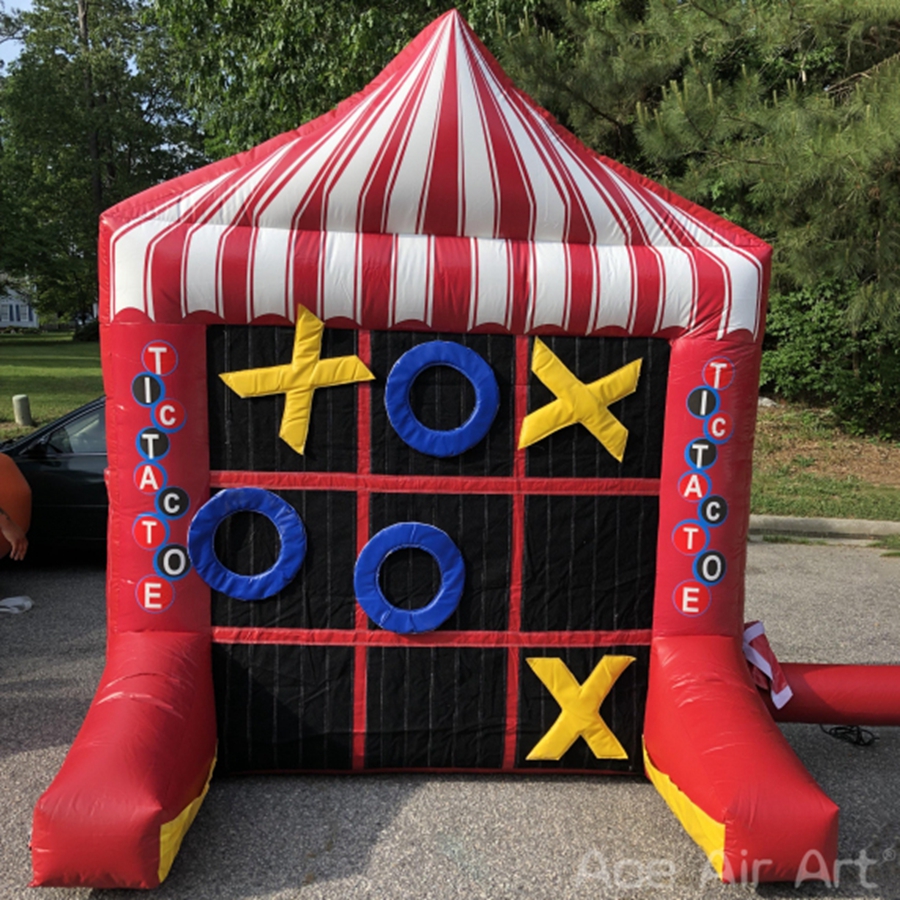 

Oxford / PVC Inflatable TIC-TAC-TOE Model 2.4mWx2mDx3mH Game Equipment with Air Blower for Kids Play/Amusement Toy