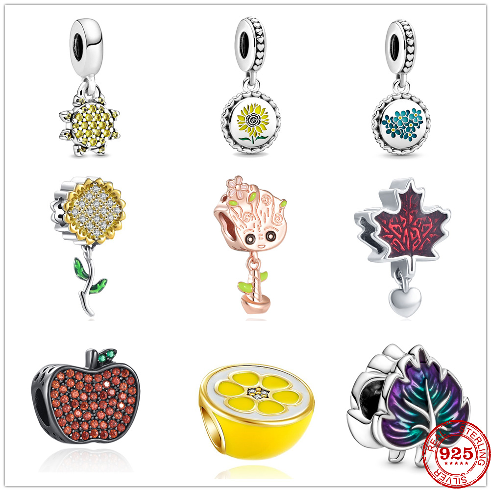925 Sterling Silver Dangle Charm femmes Nouveau Amour Coeur Ballon Rose Or Pendentif Perles Perle Fit Pandora Charms Bracelet DIY Bijoux Accessoi