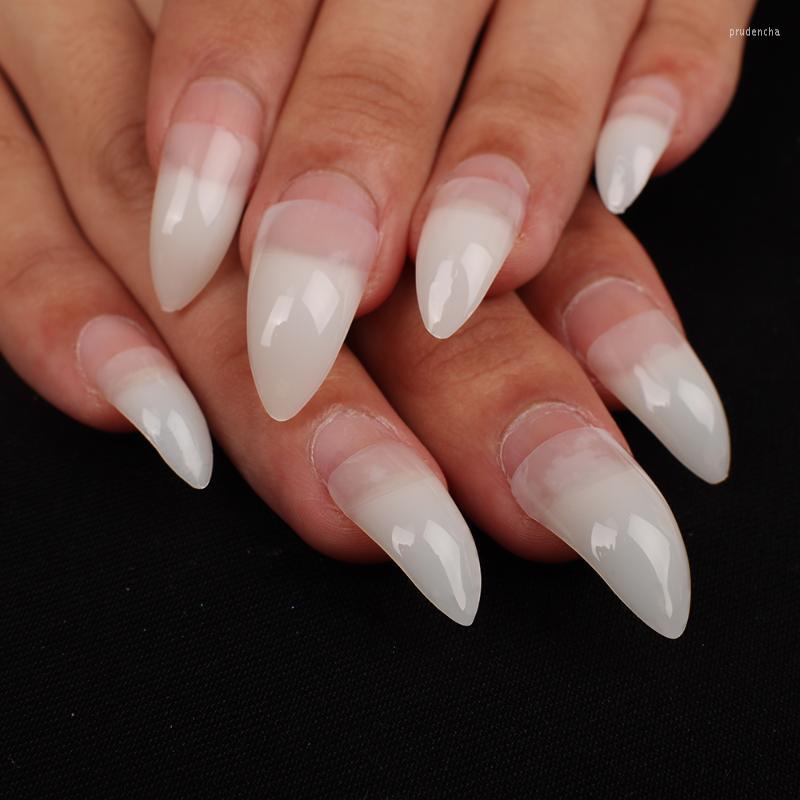 

False Nails 500pcs Natural Curved Eagle Hook Shape Nail Tips Half Cover Acrylic Art 10 Sizes Press On Manicure C Prud22, 208-24-d