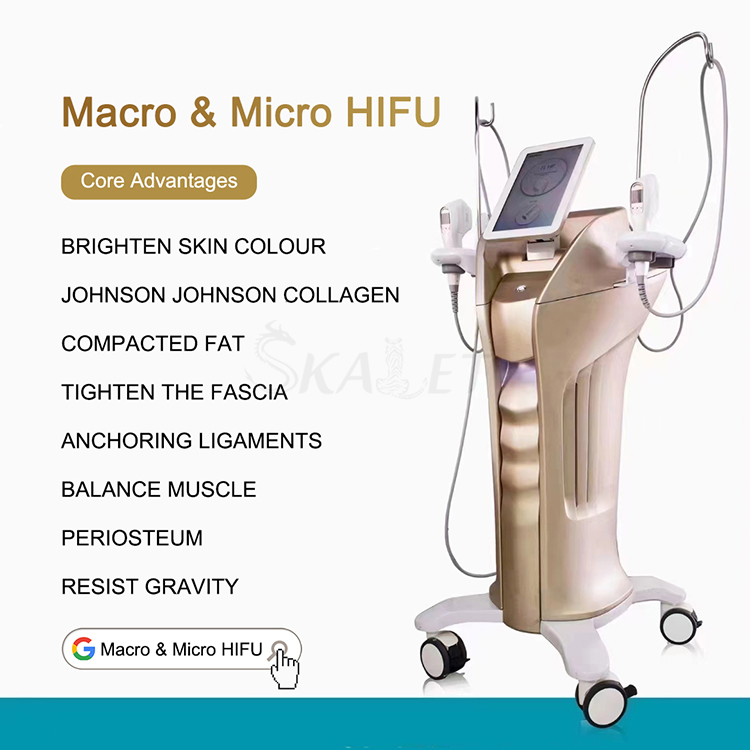 

Radio Frequency RF HIFU Ultrasound Machine Skin Tightening Facial Lifting Anti Aging Wrinkle, Gold