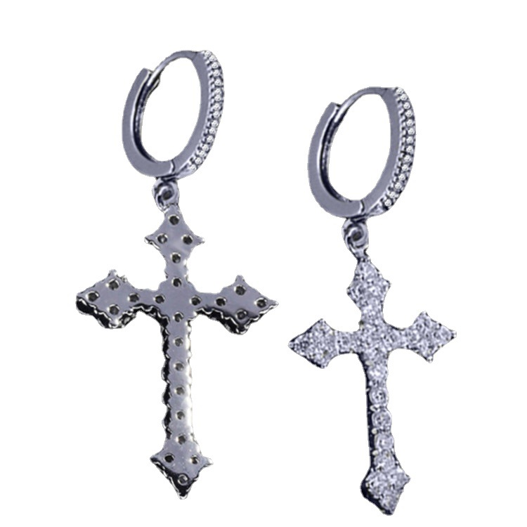

Classic Fashion Cross Earrings Inlaid Zircon Korean Fashion Earrings Earring Ladies Zircon Frame Earring Wedding Jewelry Gifts