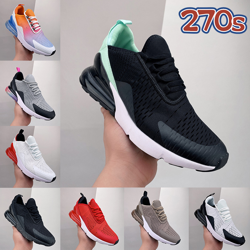 

2022 Fashion 270s Sneaker mens Running Shoes triple black summer white gradient gloo hyper metallic gold university red Light Bone Hot Punch men women sneakers, 37 volt