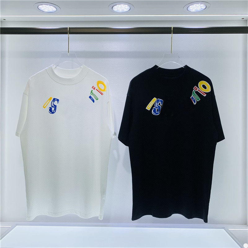 

22SS Designer Letter Printed T Shirts Tee Sweatshirt Fashion High Street Short Sleeves Summer Casual T-Shirt Breathable Men Women Crew Neck Tees Dresses fo Wome 61-045, White
