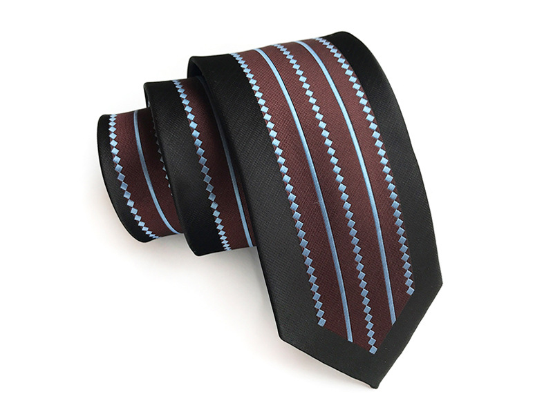 Silk Slim Men Ties Fashion 6cm Skinny Stripe Dot Floral Neck tie for men Woven Formal wear business wedding party 31-image-763081785