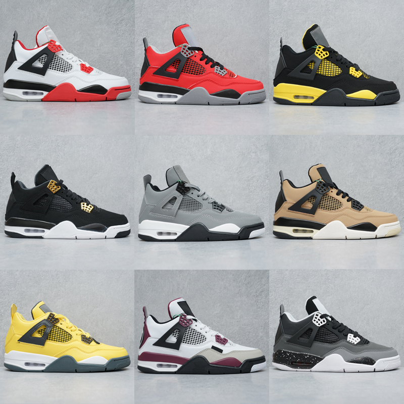 

men women basketball shoes 4s jumpman 4 Red Infrared Black Cat Cool Grey Fire Red Military Blue Shimmer What The mens trainers sports sneakers, As photo 8