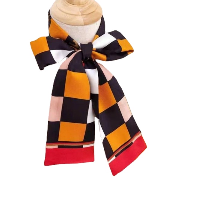 

22SS 22style 120*6cm Classic Brand Desinger Letters Bowknot Bag Scraf Scarves High Quality Silk Handle Wraps Wallet Purse Handbag Shoulder Tote Luggage