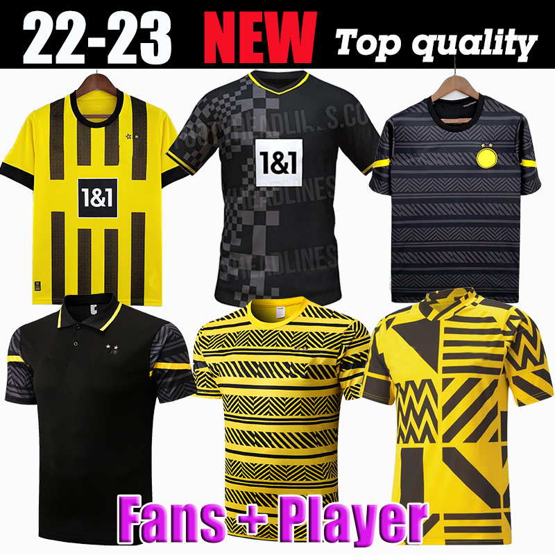 

Fans player soccer jersey 22 23 football shirt REUS DORTMUND NEONGELB BELLINGHAM HUMMELS BRANDT Malen BELLINGHAM REYNA men kids kit maillot de foot 2022 2023 tops