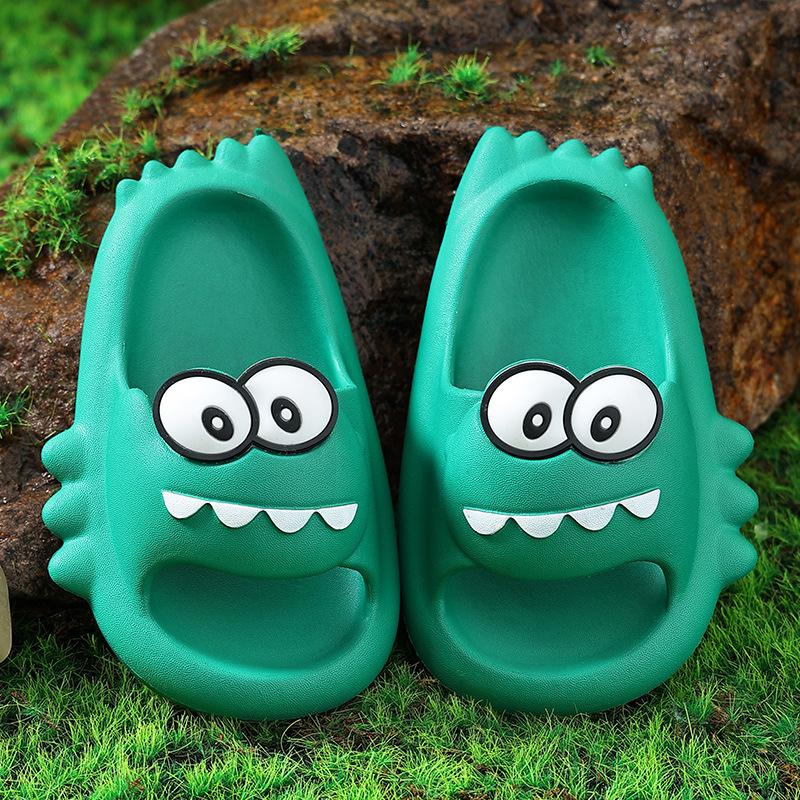 Pantoufles d'été pour enfants, pantoufles d'été pour garçons et filles, sandales crocodile de dessin animé, souples en EVA, diapositives antidéra