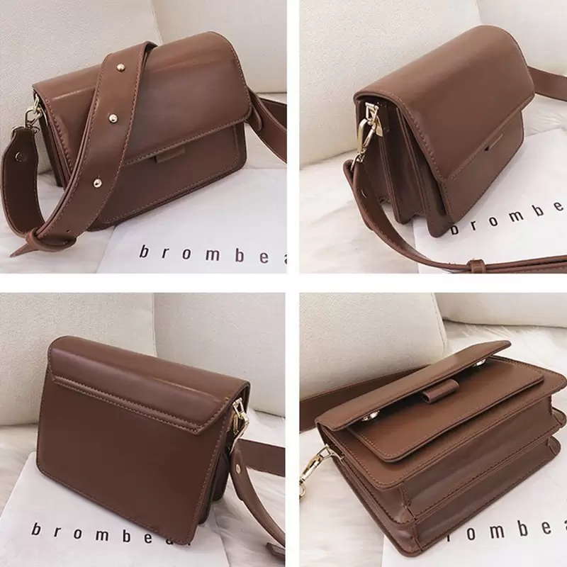 

Women Bags Womens Designer Shoulder Bag Small Crossbody Bags With Wide Strap Casual Handbag Bag And Purse Retro Trendy New 2021, Brown