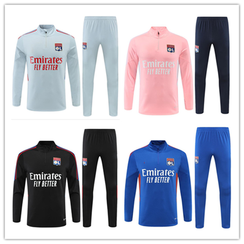 

22/23 Maillot Lyon 2022 2023 Olympique Soccer tracksuit Lyonnais OL TRAORE MEMPHIS BRUNO G men kids football training sets, Option 10