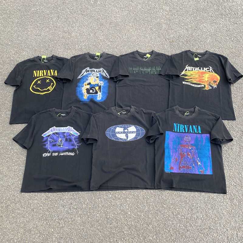 

Washed Old Retro Rock Vintage T shirts High Quality T-shirt Woman Oversized Style Man Short Sleeves Men' Tees Plus Size T-shirts Heavy
