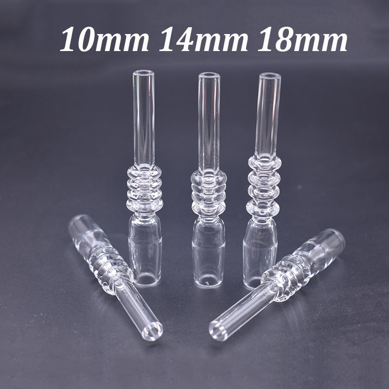 

HIgh quality 100% Real Quartz Tip 10mm 14mm 18mm Quartz Tip for glass Collector Kits Oil Rig Concentrate Glass Bongs Nails tips