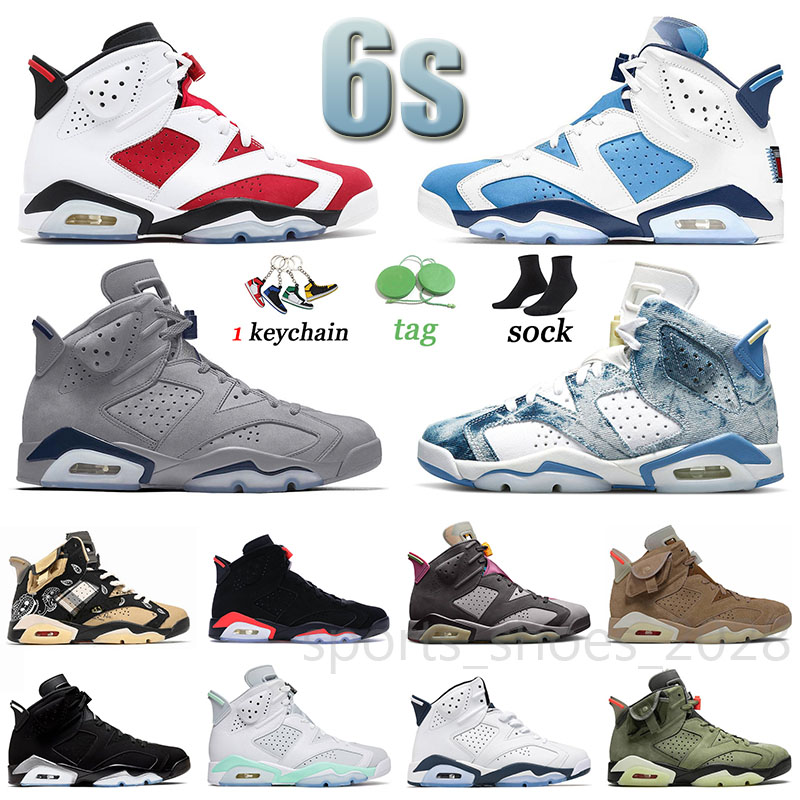 

Jumpman Authentic Basketball Shoes 6 Washed Denim Sneakers Sports Red Oreo UNC British Khaki Metallic Silver 6s Women Trainers Bordeaux Georgetown Men Mint Foam, 40-47 quai 54