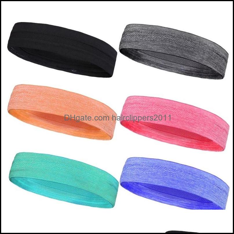 

Headband Hair Accessories Tools Products 6 Colors Sports Breathable Sweatband Stretch Elastic Turban Run Football Headscarf Athletic Bands